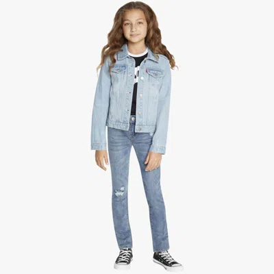 Levi's Trucker Jacket Big Girls 7-16 M In Blue