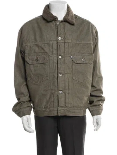 Pre-owned Levi's Trucker Jacket In Green