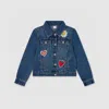 Levi's Levis Trucker Jacket With Patches Big Girls S-xl Xl In White