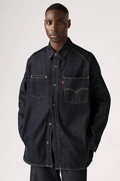 Levi's Twist Shacket In Blue