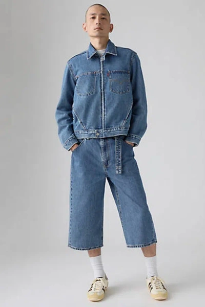 Levi's Twisted Baggy Capri Jeans In Blue