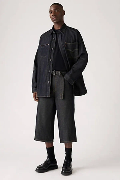 Levi's Twisted Baggy Capri Jeans In Black