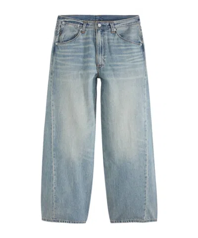 Levi's Twisted Baggy Wide Leg Jeans In Blue