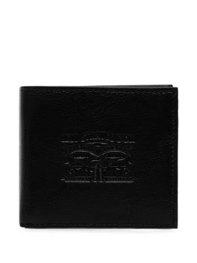 Levi's Two Horse Logo-debossed Bi-fold Wallet In Blue