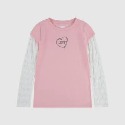 Levi's Twofer Longsleeve Knit Top Little Girls 4-6x 4 In Multi