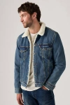 Levi's Type Iii Sherpa Trucker Jacket In Blue