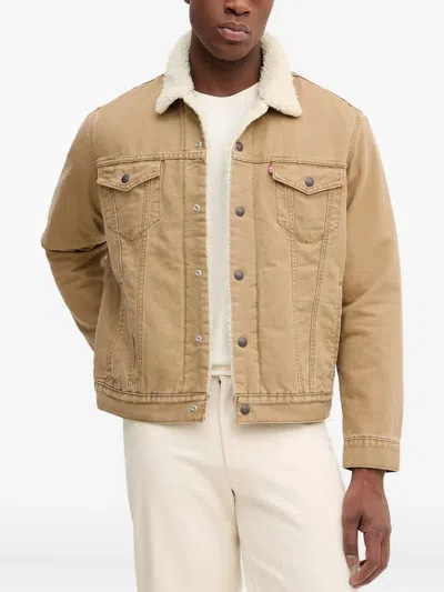 Levi's Type Iii Sherpa Trucker Jacket In Neutral