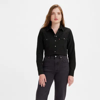Levi's Ultimate Western Denim Shirt In Black