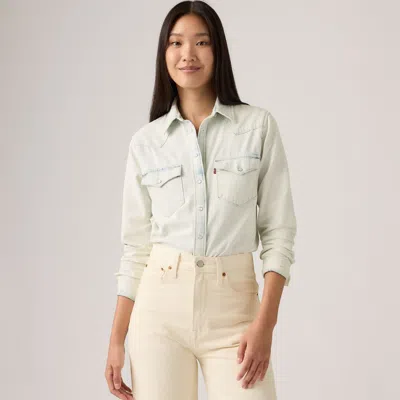 Levi's Levis Womens The Ultimate Western Cotton Denim Shirt In Multi