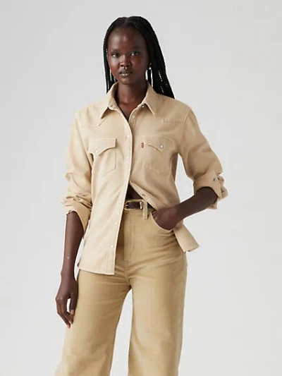 Levi's Ultimate Western Denim Shirt In Safari