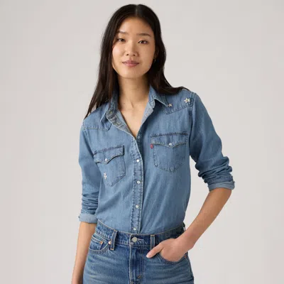 Levi's Ultimate Western Shirt Chambray In Blue