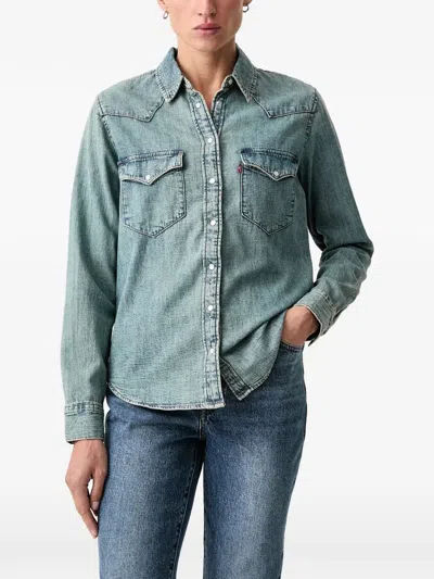 Levi's Ultimate Western-yoke Denim Shirt In Green