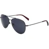 Levi's Unisex 60 Mm Grey Sunglasses