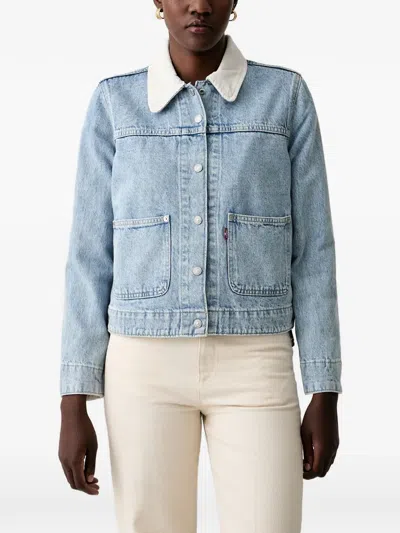 Levi's Utility Corduroy-collar Denim Jacket In Blue