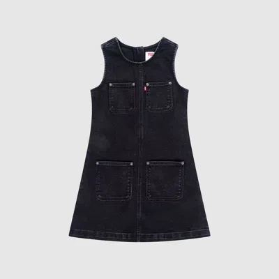 Levi's Utility Denim Dress Big Girls 7-16 L In Blue