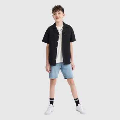 Levi's Utility Shirt Big Boys 8-20 L In Jet Black