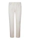 Levi's 501 Cotton Jeans In White With A Straight Leg In White
