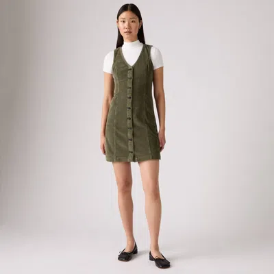 Levi's Vianna Vest Dress In Green