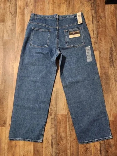 Pre-owned Levi's Vintage 1999 Rare  Silvertab Stovepipe Baggy Denim Jeans Men's 42x34 In Blue