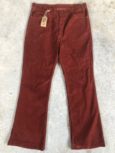 Pre-owned Levi's Vintage 70's  Corduroy Pants Flared Jeans In Red