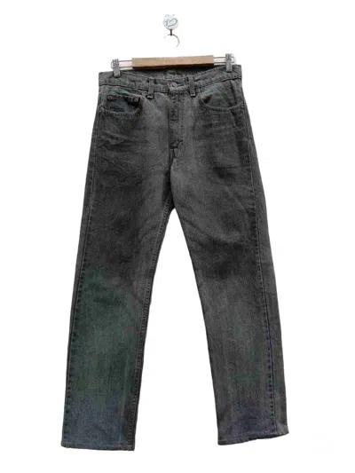 Pre-owned Levi's Vintage 80's  505 Black Faded Distressed Denim Jeans