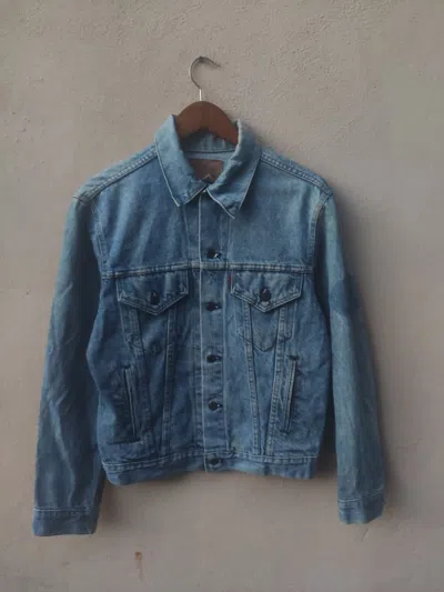 Pre-owned Levi's Vintage 90's Vintage Levis Denim Jacket Trucker Sun Faded In Blue