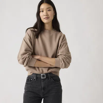 Levi's Vintage Garment Dye Boxy Sweatshirt In Brown