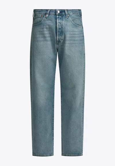 Levi's Washed Straight-leg Jeans In Blue