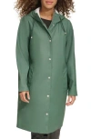 Levi's® Water Resistant Hooded Long Rain Jacket In Dark Forest