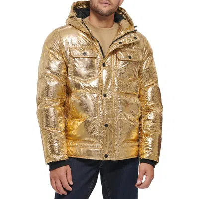 Levi's® Water Resistant Quilted Jacket In Gold Bandana Print