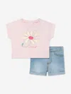 LEVI'S WEAR BABY GIRLS FLORAL T-SHIRT AND SHORTS SET