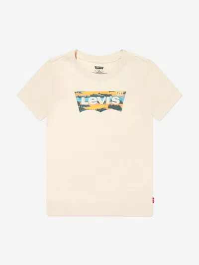 Levi's Wear Babies' Boys Batwing Logo T-shirt In Beige