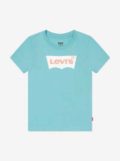 Levi's Wear Kids' Boys Batwing Logo T-shirt In Blue