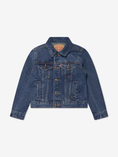 Levi's Wear Kids' Boys Cotton Denim Trucker Jacket In Blue