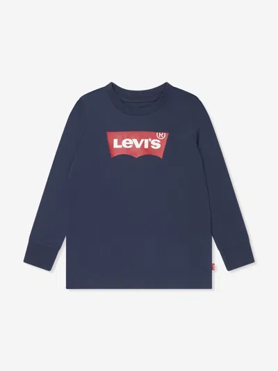 Levi's Wear Kids' Boys Cotton Long Sleeve Logo T-shirt 8 Yrs Blue