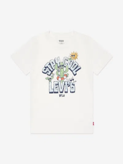 Levi's Wear Kids' Boys Stay Cool T-shirt In White