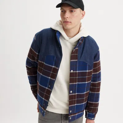 Levi's Webster Western Puffer Jacket In Blue