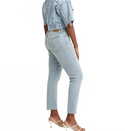 Levi's Wedgie Fit Crooped Denim Jeans In Blue