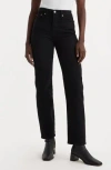 Levi's® Wedgie High Waist Straight Leg Jeans In Flash Black