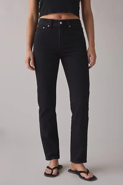 Levi's Wedgie High-rise Slim Fit Jeans In She's In The Zone, Women's At Urban Outfitters In Black