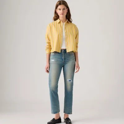 Levi's Wedgie Straight Women's Jeans 23x26 In Name This Damage