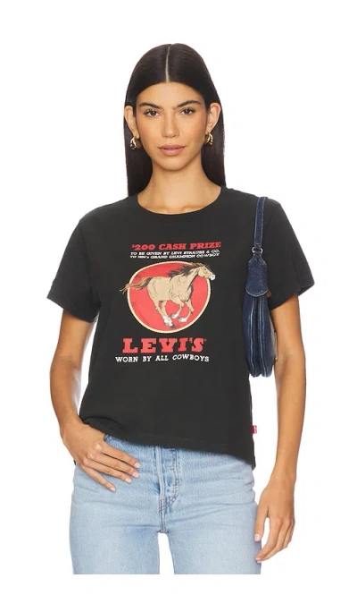Levi's Western Archival Graphic Boxy Tee In Black
