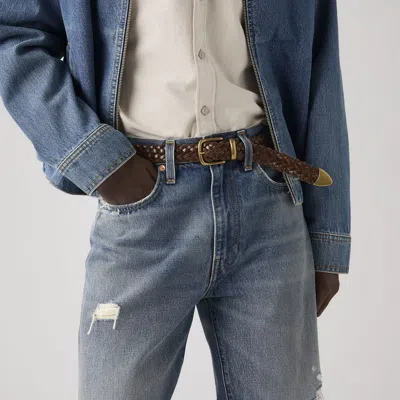 Levi's Western Braided Belt In Brown