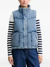 Levi's Western Bubble Padded Pocket Gilet In Blue