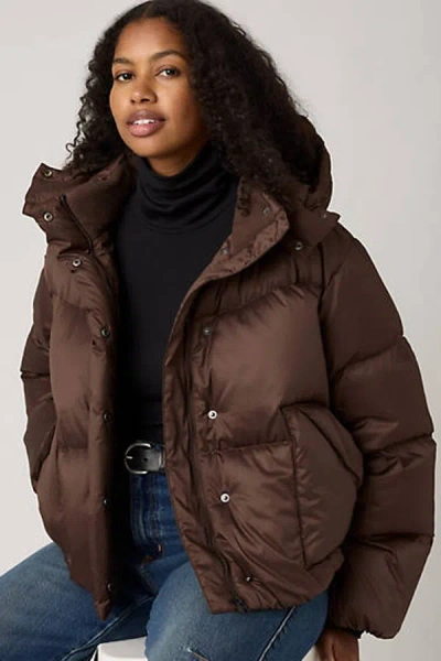 Levi's Western Bubble Shortie Jacket In Brown