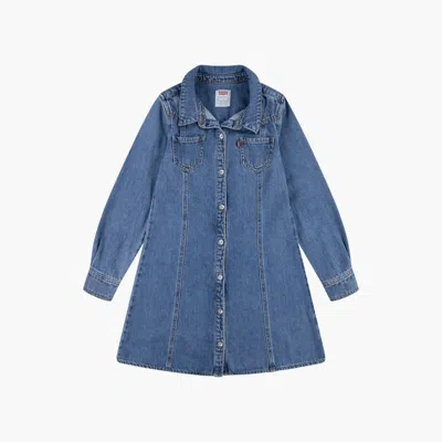 Levi's Levis Western Denim Shirt Dress Little Girls 4-6x 6x