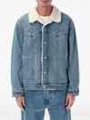 Levi's Western Sherpa Trucker Embroidered Jacket In Blue