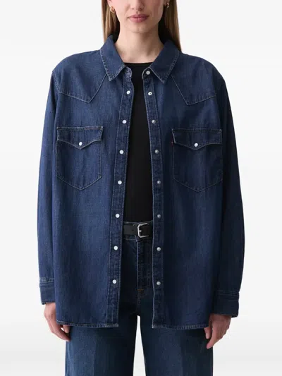 Levi's Western-yoke Flap-pocket Shirt In Black