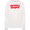 Levi's White Sweatshirt For Boy With Logo In White