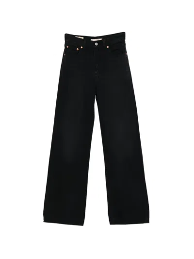 Levi's Wide Leg Trousers In Black